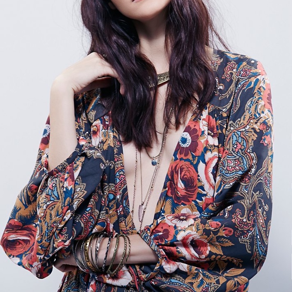 FREE PEOPLE HIGH PLAINS PRINTED DRESS - Picture 2 of 6